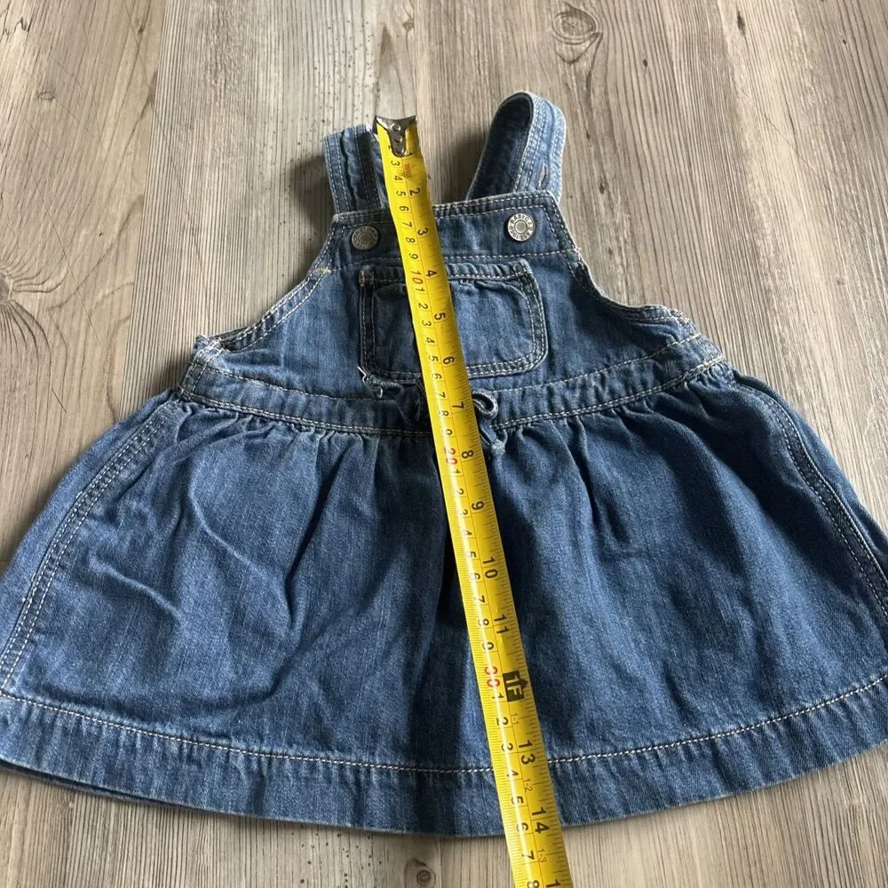GAP Baby Denim 100% Cotton Overalls Dress Size 3-6 Months